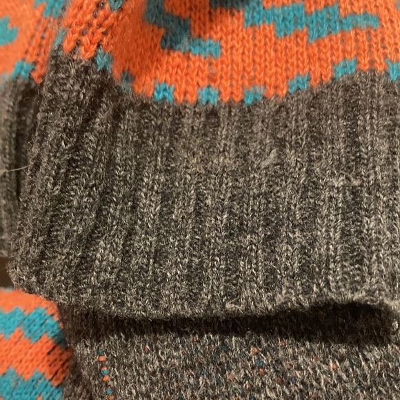 ROOTS Sz M South Western Fringe Open Front Wool Blend Boho Bohemian Cardigan - Picture 12 of 13